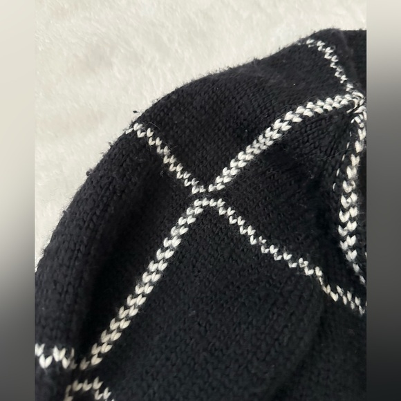 ANINE BING Kurt Cardigan Black & White Plaid Large - Picture 10 of 16